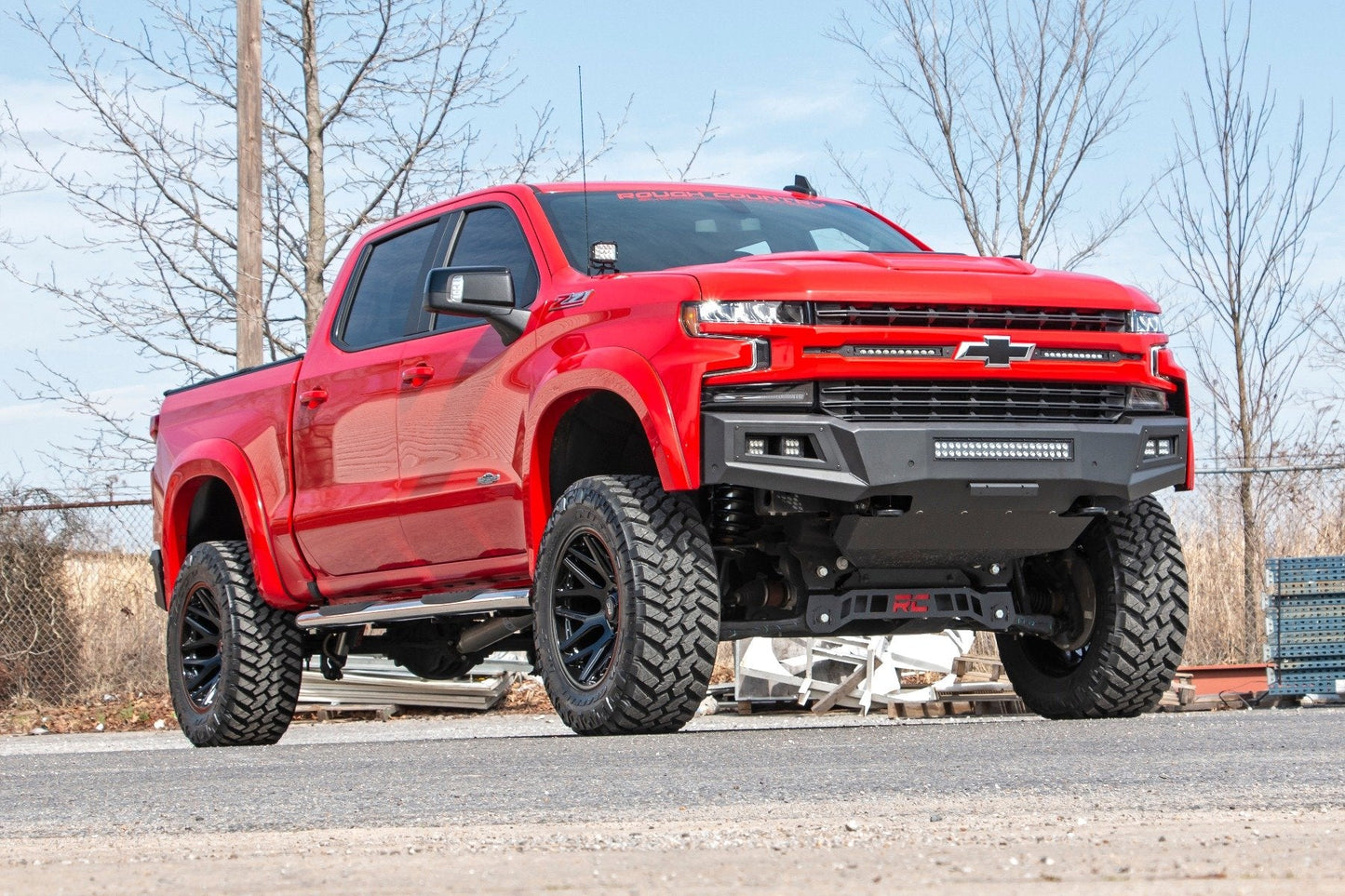 Rough Country 21002S Oval Nerf Steps | Stainless | Crew Cab | Chevy/GMC 1500/2500HD/3500HD (19-26 & Refresh)