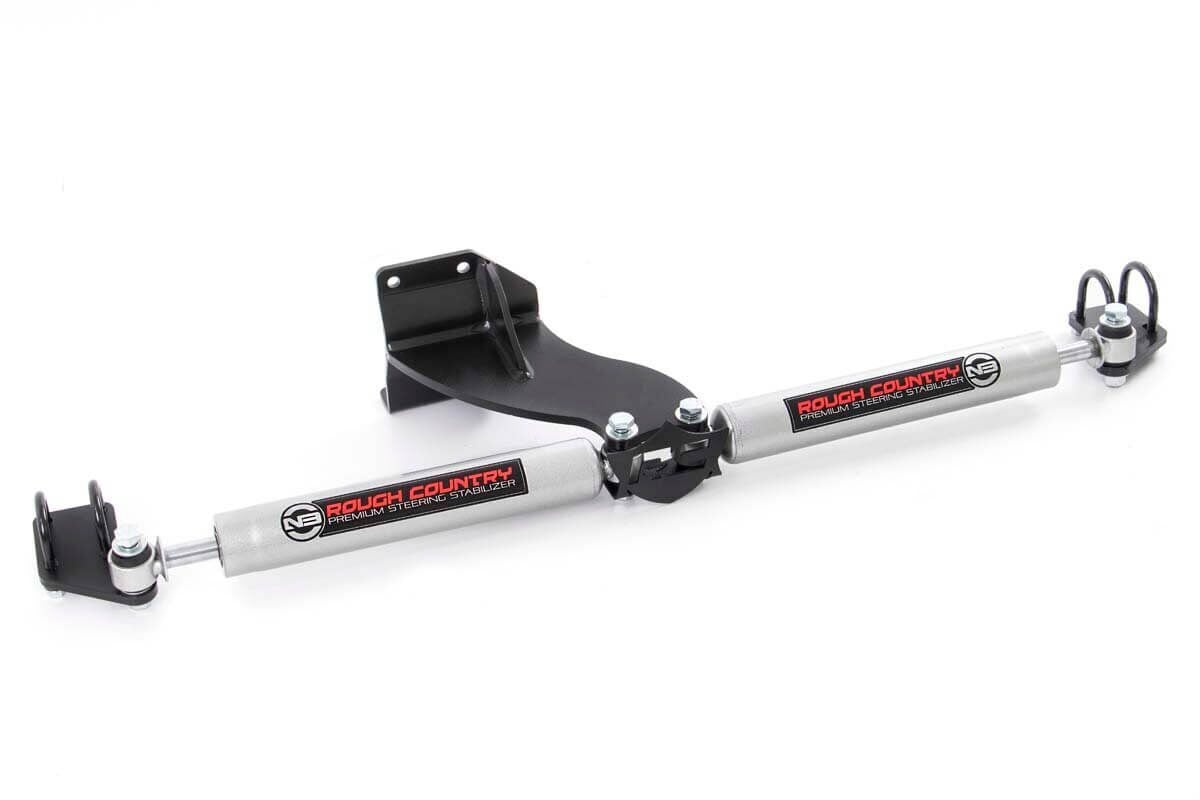 Rough Country 8749430 N3 Steering Stabilizer | Dual | 2.5-8 Inch Lift | Ram 2500 (14-26)/3500 (13-25)