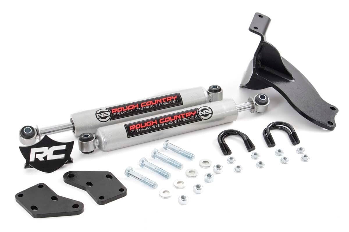 Rough Country 8749430 N3 Steering Stabilizer | Dual | 2.5-8 Inch Lift | Ram 2500 (14-26)/3500 (13-25)