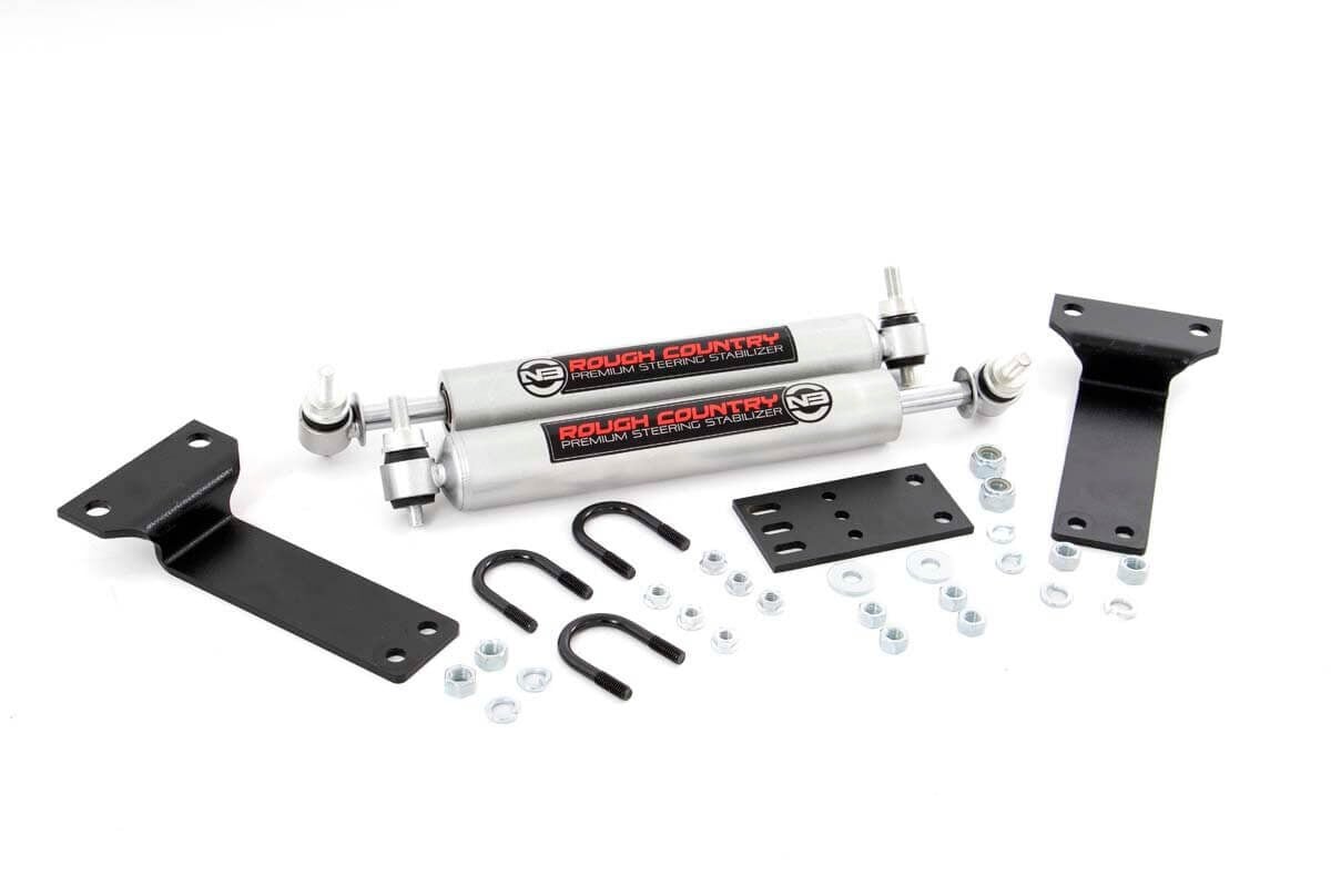 Rough Country 8749030 N3 Steering Stabilizer | Dual | 2-8 Inch Lift | Ford Excursion (00-05)/Super Duty (99-04)