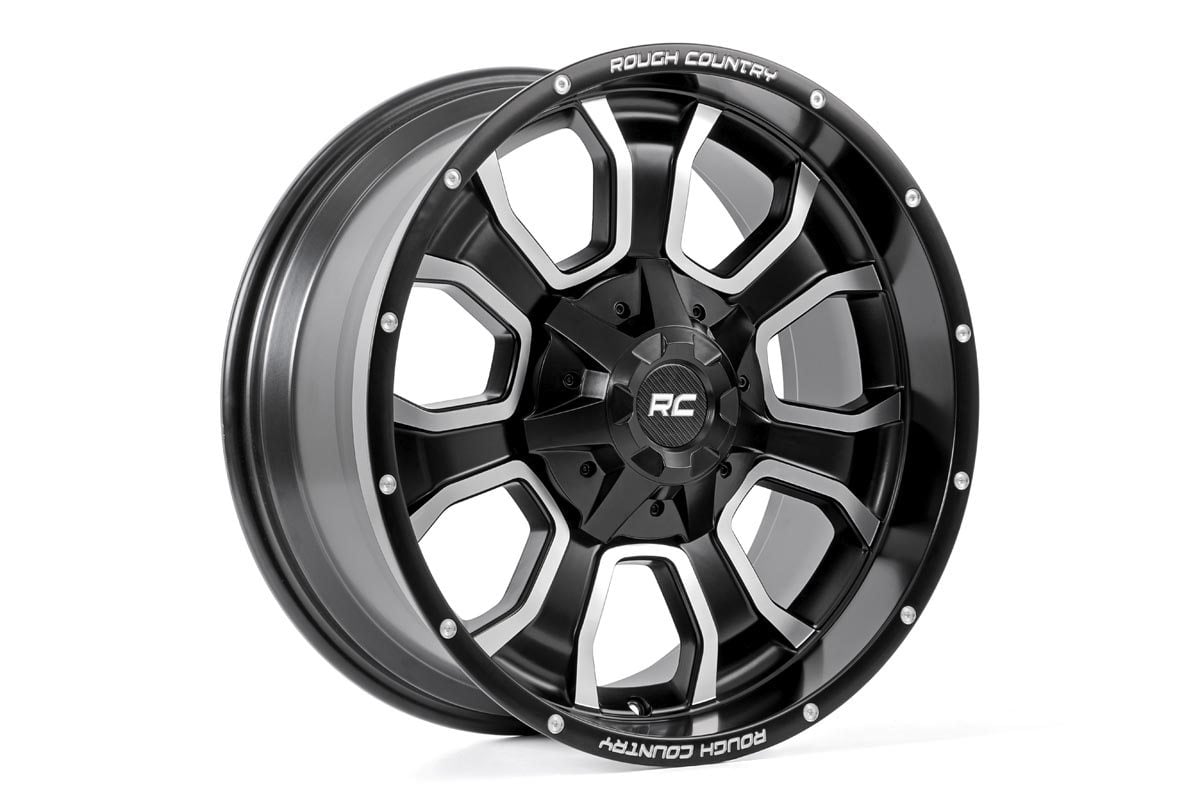 Rough Country 93201010 Rough Country 93 Series Wheel | One-Piece | Matte Black | 20x10 | 8x6.5 | -18mm