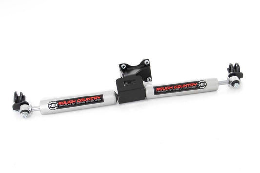 Rough Country 8734930 N3 Steering Stabilizer | Dual | 2-8 Inch Lift | Jeep Wrangler JK/Wrangler Unlimited (07-18)