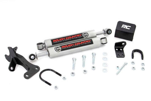 Rough Country 8749630 N3 Steering Stabilizer | Dual | 4 Inch Lift | Jeep Grand Cherokee WJ (99-04)