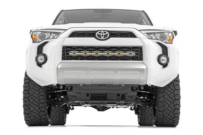 Rough Country 70787 LED Light Kit | Bumper Mount | 30" Black Dual Row | White DRL | Toyota 4Runner (14-20)