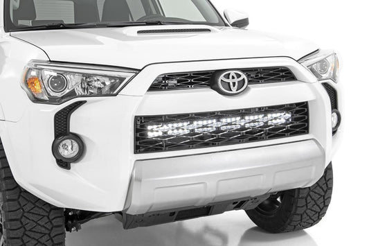 Rough Country 70787 LED Light Kit | Bumper Mount | 30" Black Dual Row | White DRL | Toyota 4Runner (14-20)