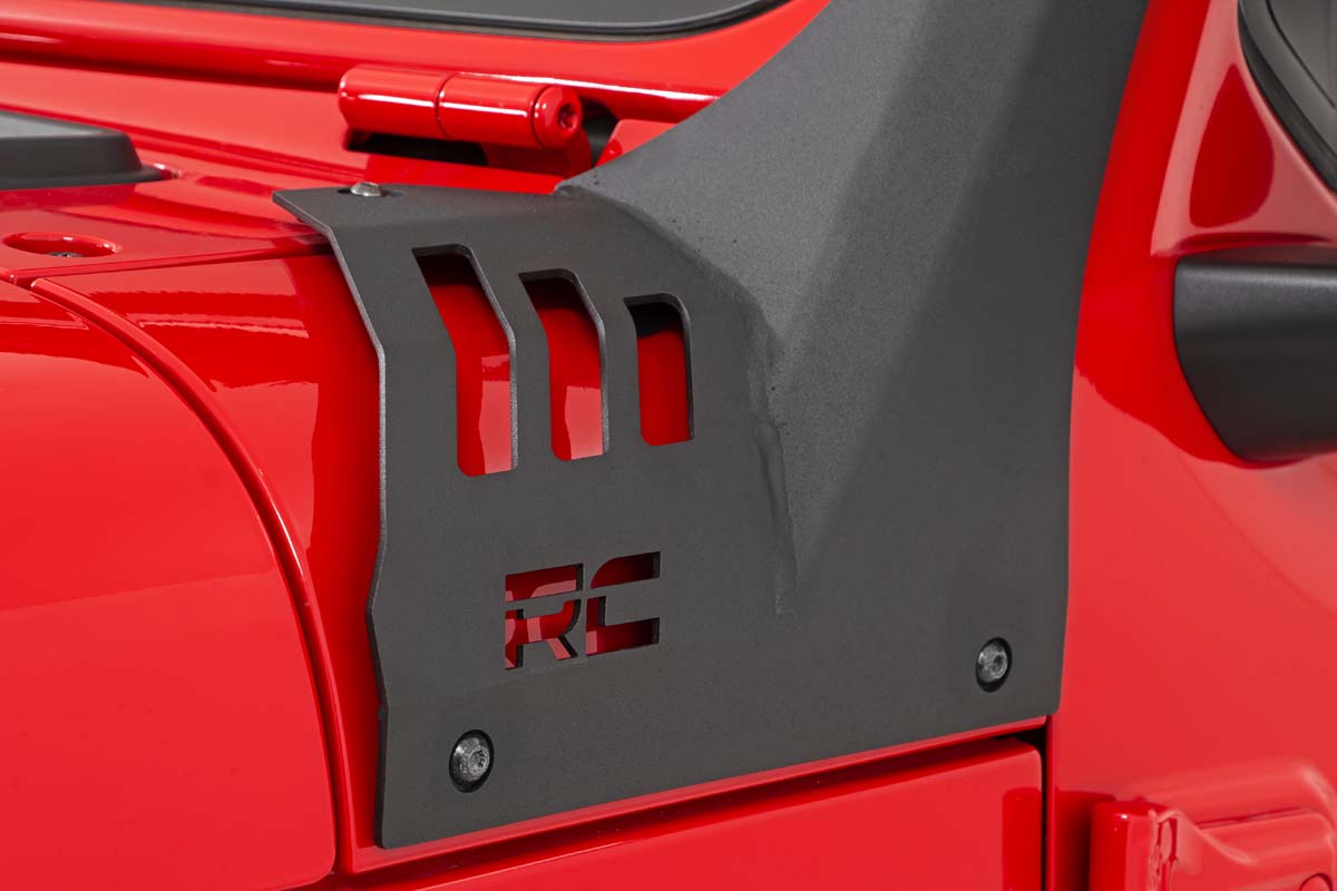 Rough Country 70066 LED Light Kit | Windshield | 50" BLK Single Row | WHT DRL | Jeep Gladiator JT/Wrangler JL (18-25)