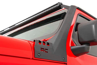 Rough Country 70068 LED Light Kit | Windshield | 50" BLK Dual Row | Amber DRL | Jeep Gladiator JT/Wrangler JL (18-25)