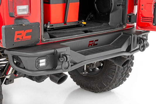 Rough Country 10649 Rear Bumper | Tubular | Jeep Wrangler JK/Wrangler Unlimited  (2007-2018)