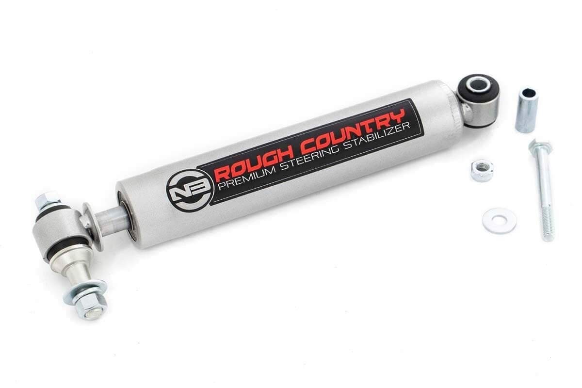 Rough Country 8731730 N3 Steering Stabilizer | Multiple Makes & Models (Chevy/GMC/Jeep)