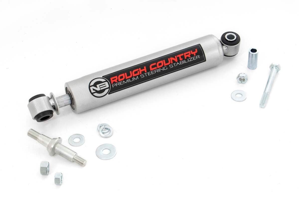 Rough Country 8731730 N3 Steering Stabilizer | Multiple Makes & Models (Chevy/GMC/Jeep)