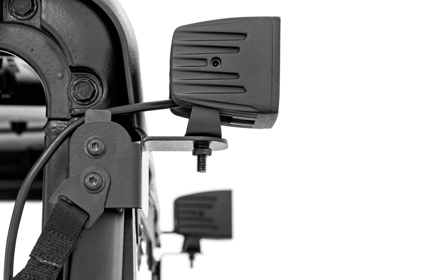 Rough Country 93082 LED Light Kit | Rear Mount | 2" Black Pair | Spot | Polaris Ranger XP 1000