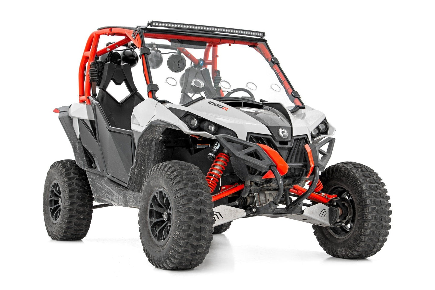 Rough Country 97038 LED Light Kit | Front Mount | 40" Black Dual Row | White DRL | Can-Am Commander Max 1000