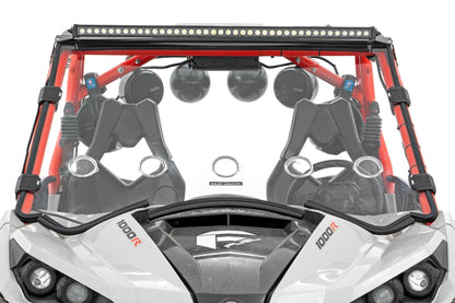 Rough Country 97037 LED Light Kit | Front Mount | 40" Black Dual Row | White DRL | Can-Am Commander Max 1000