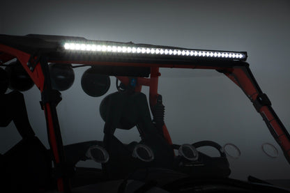 Rough Country 97038 LED Light Kit | Front Mount | 40" Black Dual Row | White DRL | Can-Am Commander Max 1000