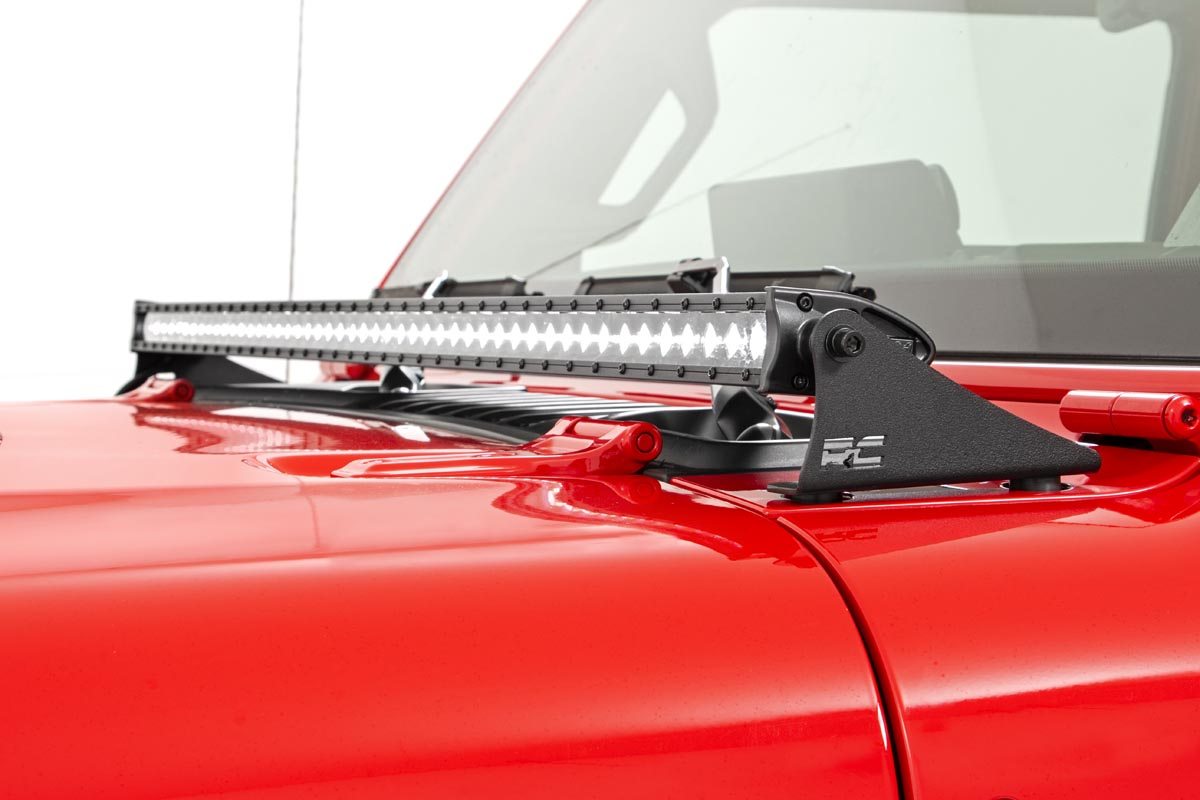 Rough Country 80057 LED Light Kit | Cowl Mount | 50" Spectrum Single Row | Jeep Gladiator JT/Wrangler JL (18-25)