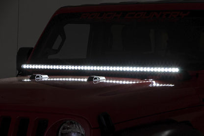 Rough Country 80057 LED Light Kit | Cowl Mount | 50" Spectrum Single Row | Jeep Gladiator JT/Wrangler JL (18-25)