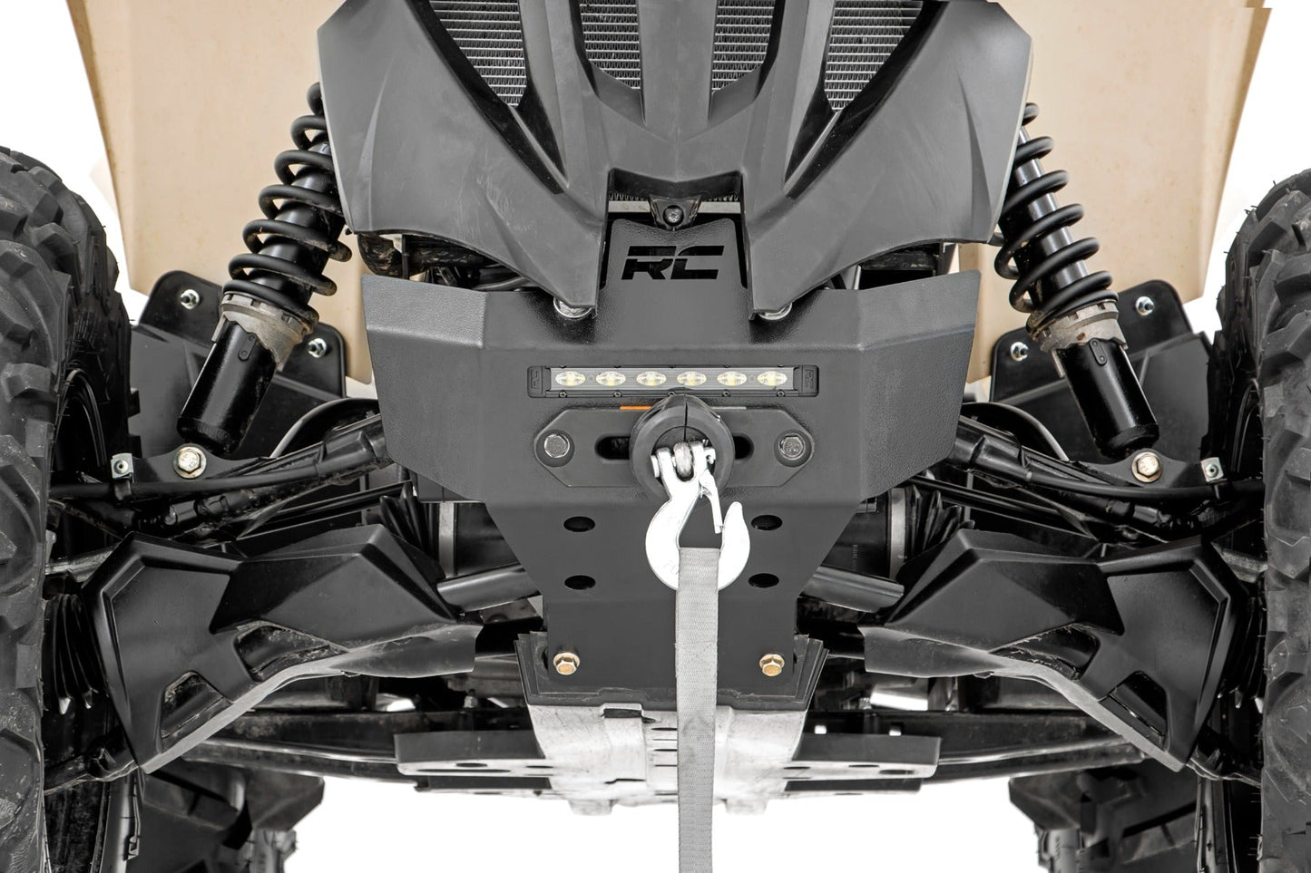 Rough Country 97072 Winch Bumper | Black Series LED | 6" Light | Slime Line | Can-Am Renegade 1000/Renegade 500