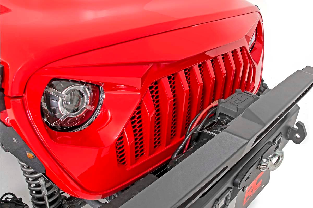 Rough Country 10496 Replacement Grille | Angry Eyes | Jeep Gladiator JT/Wrangler JL 4WD (18-25)