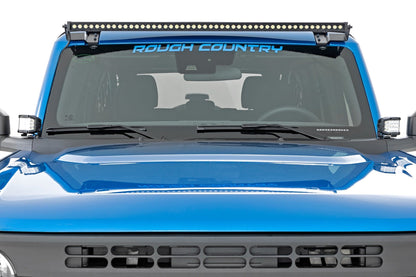 Rough Country 71048 LED Light Kit | Ditch Mount | 2" Black Pair | White DRL | Ford Bronco (21-25)