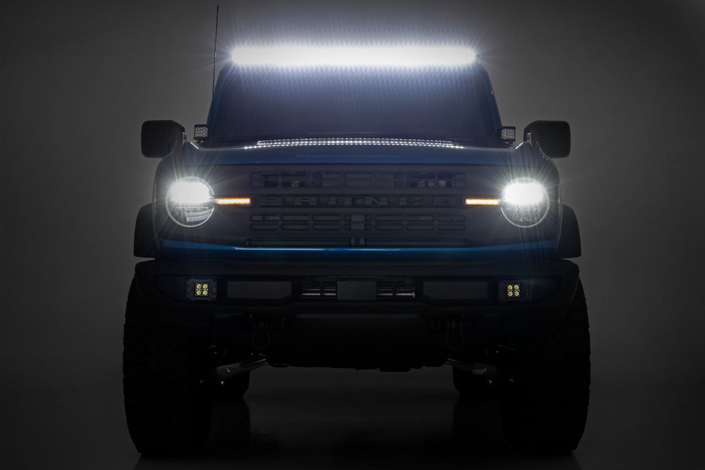 Rough Country 82043 LED Light Kit | Upper Windshield | 50" Spectrum Single Row | Ford Bronco (21-25)