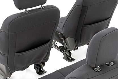 Rough Country 91018 Seat Covers | FR Bucket and RR Bench | Ford F-150/Lightning/F-250/F-350 (15-25)