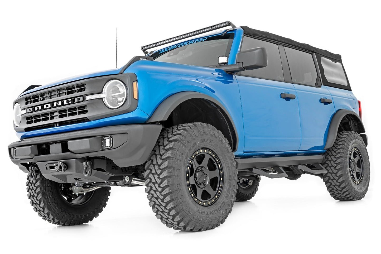 Rough Country 51029 SRX2 Adjustable Aluminum Step | Ford Bronco 4WD (2021-2025)