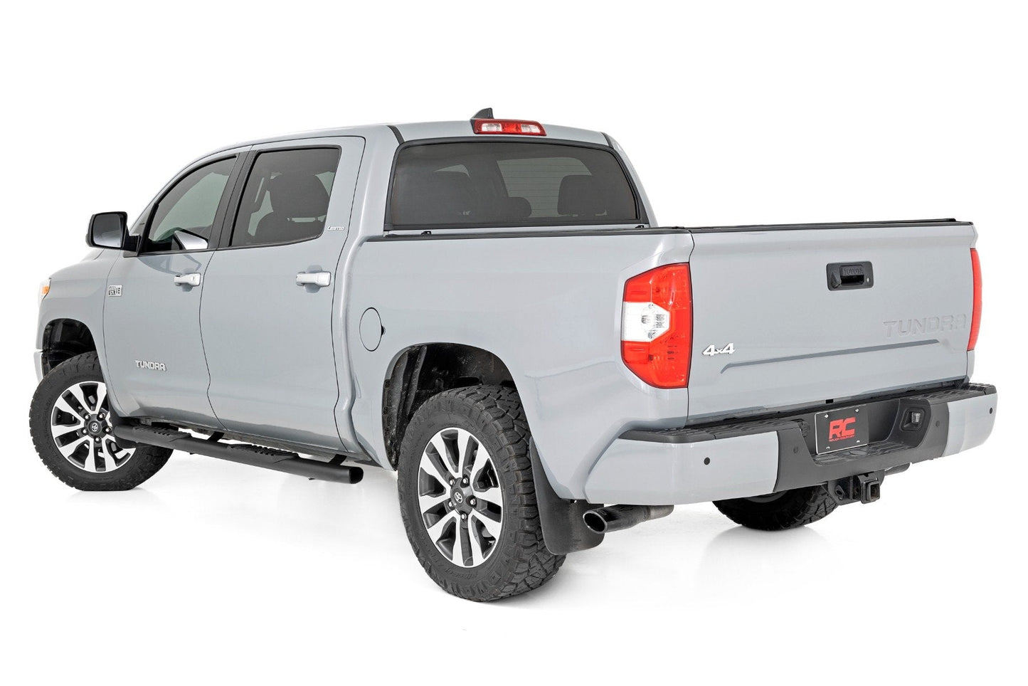 Rough Country 21009 Oval Nerf Step | Crew Cab | Black | Toyota Tundra 2WD/4WD (2007-2021)