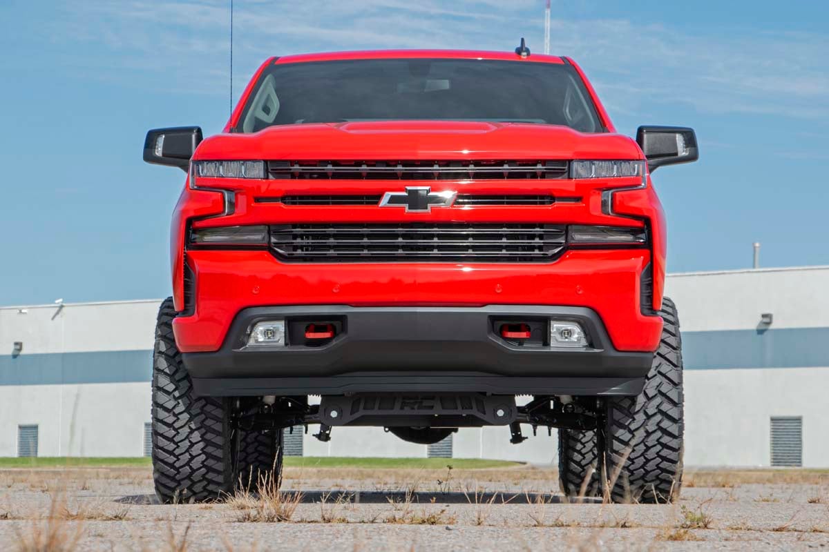 Rough Country RS132 Tow Hooks | Forged | Red | Chevy Silverado 1500 2WD/4WD (2019-2025 & Classic)