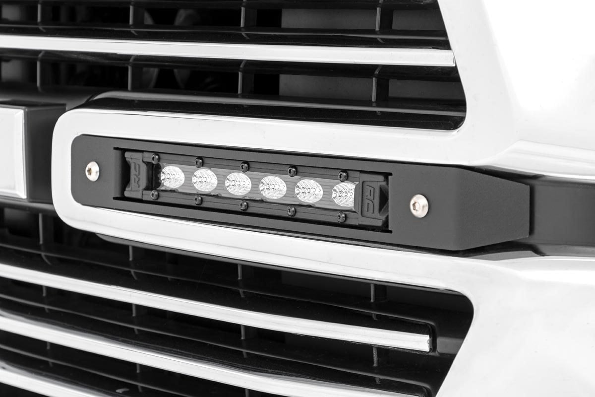 Rough Country 70783 Dual 6in LED Grille Kit | Black Slimline | Ram 1500 2WD/4WD (2019-2024)