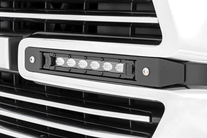 Rough Country 70783 Dual 6in LED Grille Kit | Black Slimline | Ram 1500 2WD/4WD (2019-2024)