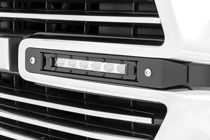 Rough Country 70784 Dual 6in LED Grille Kit | Chrome Slimline | Ram 1500 2WD/4WD (2019-2024)