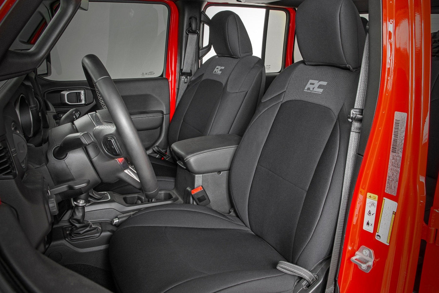 Rough Country 91034 Seat Covers | Front and RR No Cup Holder | Jeep Gladiator JT 4WD (2020-2025)