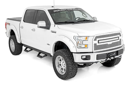 Rough Country 51008A SRX2 Adj Aluminum Step | Crew Cab | Ford F-150/Lightning/F-250/F-350/Raptor (15-25)