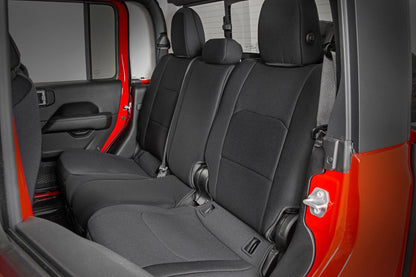 Rough Country 91034 Seat Covers | Front and RR No Cup Holder | Jeep Gladiator JT 4WD (2020-2025)