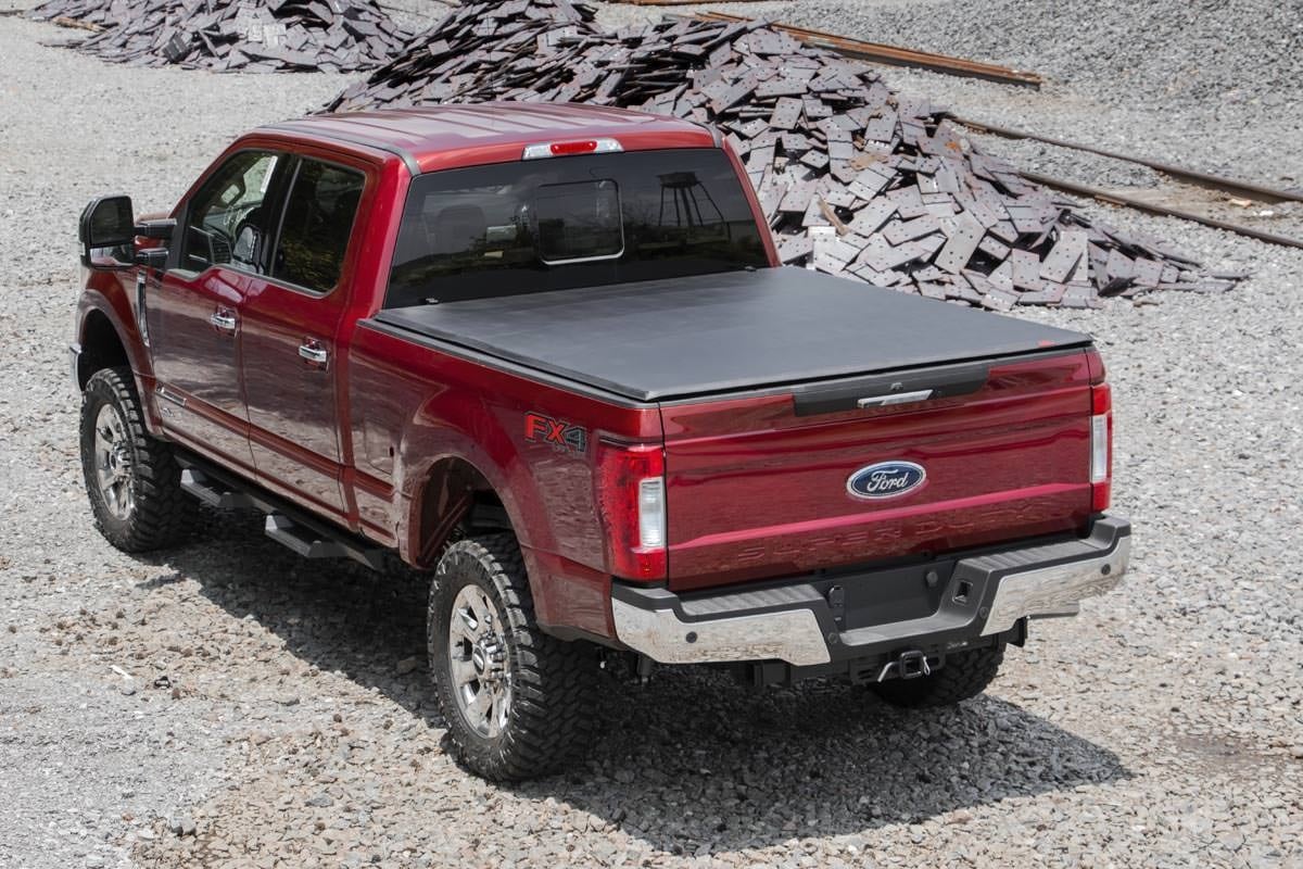 Rough Country 41517650A Soft Tri-Fold Bed Cover | 6'10" Bed | Ford F-250/F-350 Super Duty (17-26)