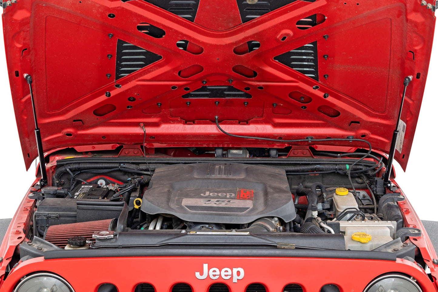 Rough Country 10643 Hood Struts | Hydraulic | Jeep Wrangler JK/Wrangler Unlimited  (2007-2018)