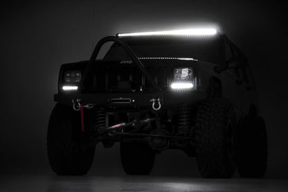 Rough Country 72750BL 50 Inch Black Series LED Light Bar | Curved | Single Row