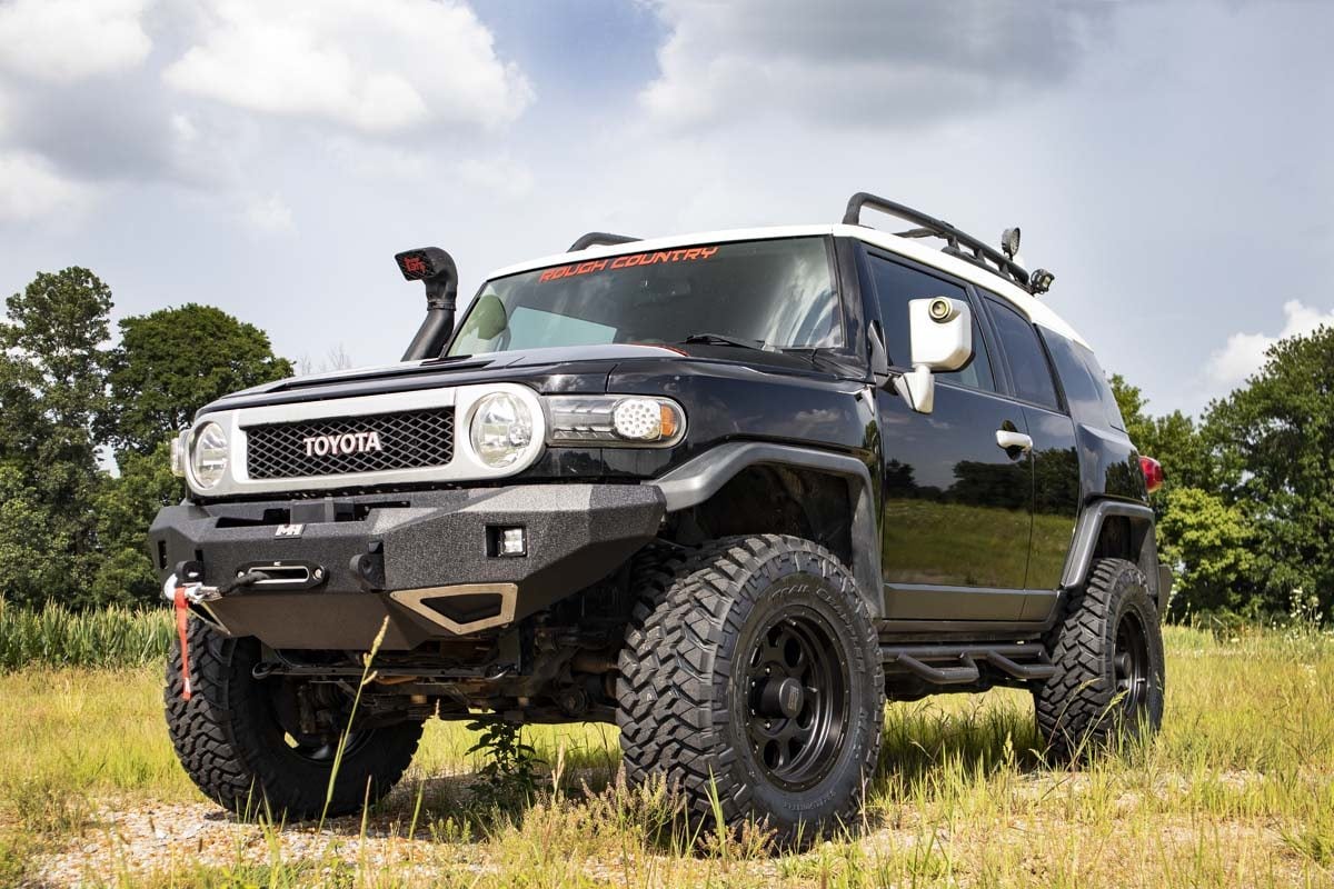 Rough Country 76530RED 3 Inch Lift Kit | Red Spacers | Toyota 4Runner (03-09)/FJ Cruiser (07-14)