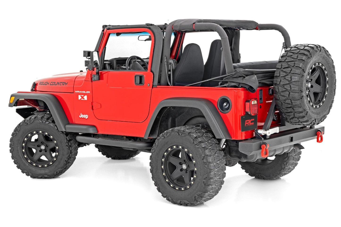 Rough Country 90799 Nerf Bar | 3inch tube | Jeep Wrangler TJ (97-06)/Wrangler YJ (87-95)