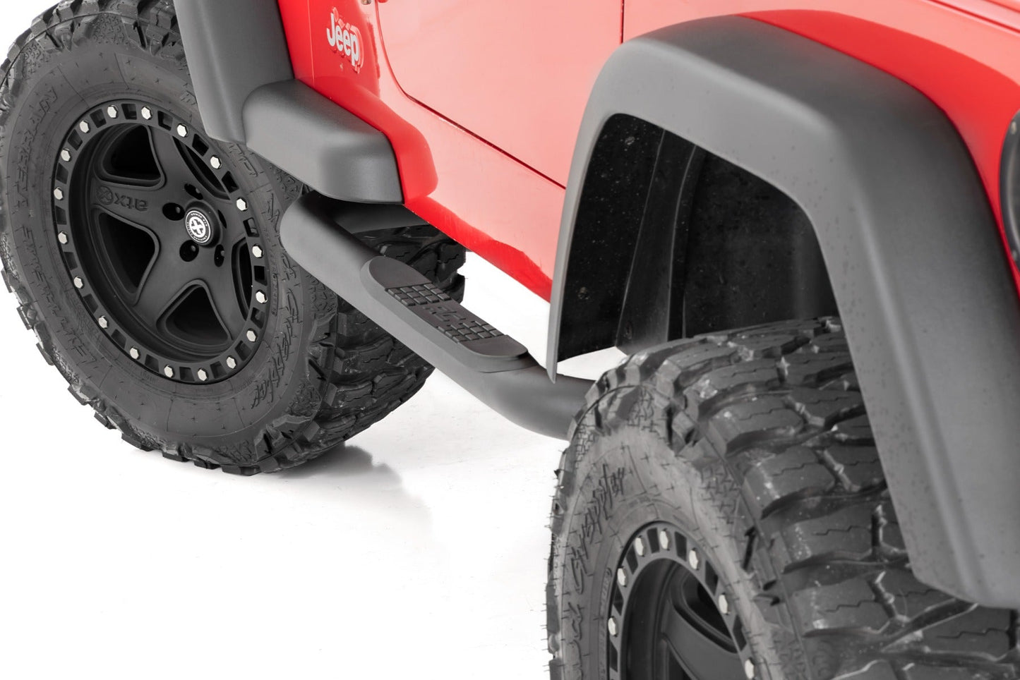 Rough Country 90799 Nerf Bar | 3inch tube | Jeep Wrangler TJ (97-06)/Wrangler YJ (87-95)