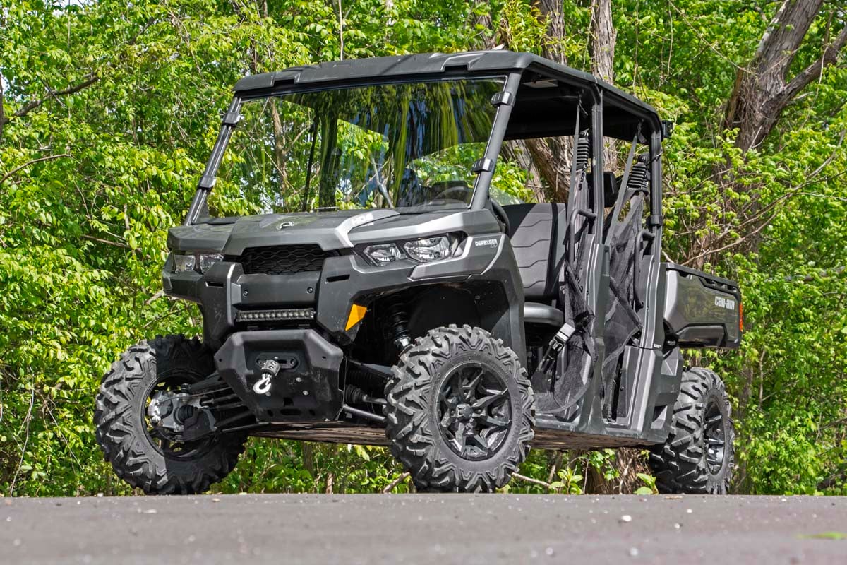 Rough Country 98162030 Full Windshield | Scratch Resistant | Can-Am Defender HD 8/HD 9/HD 10