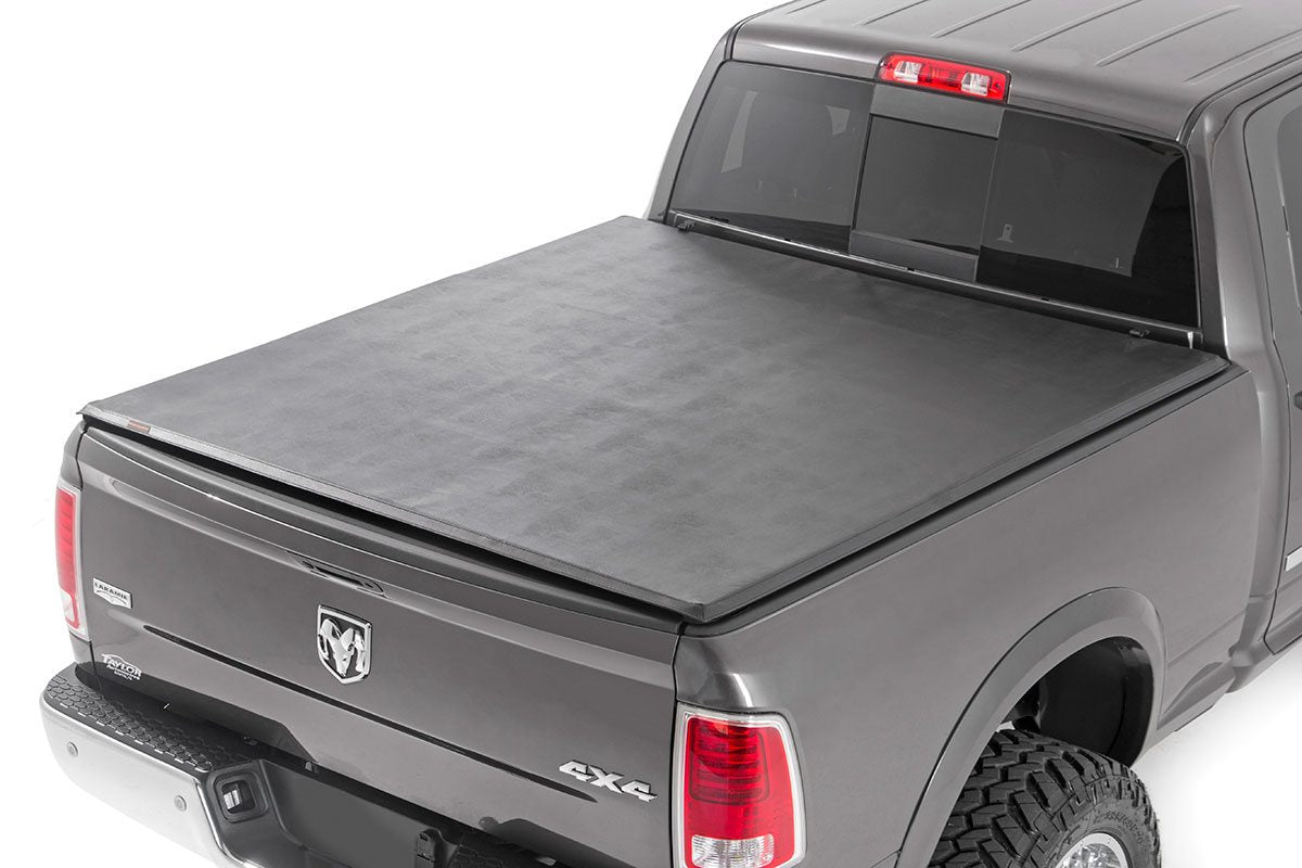 Rough Country 41309550A Soft Tri-Fold Bed Cover | 5'7" Bed | Ram 1500 2WD/4WD (2009-2018 & Classic)