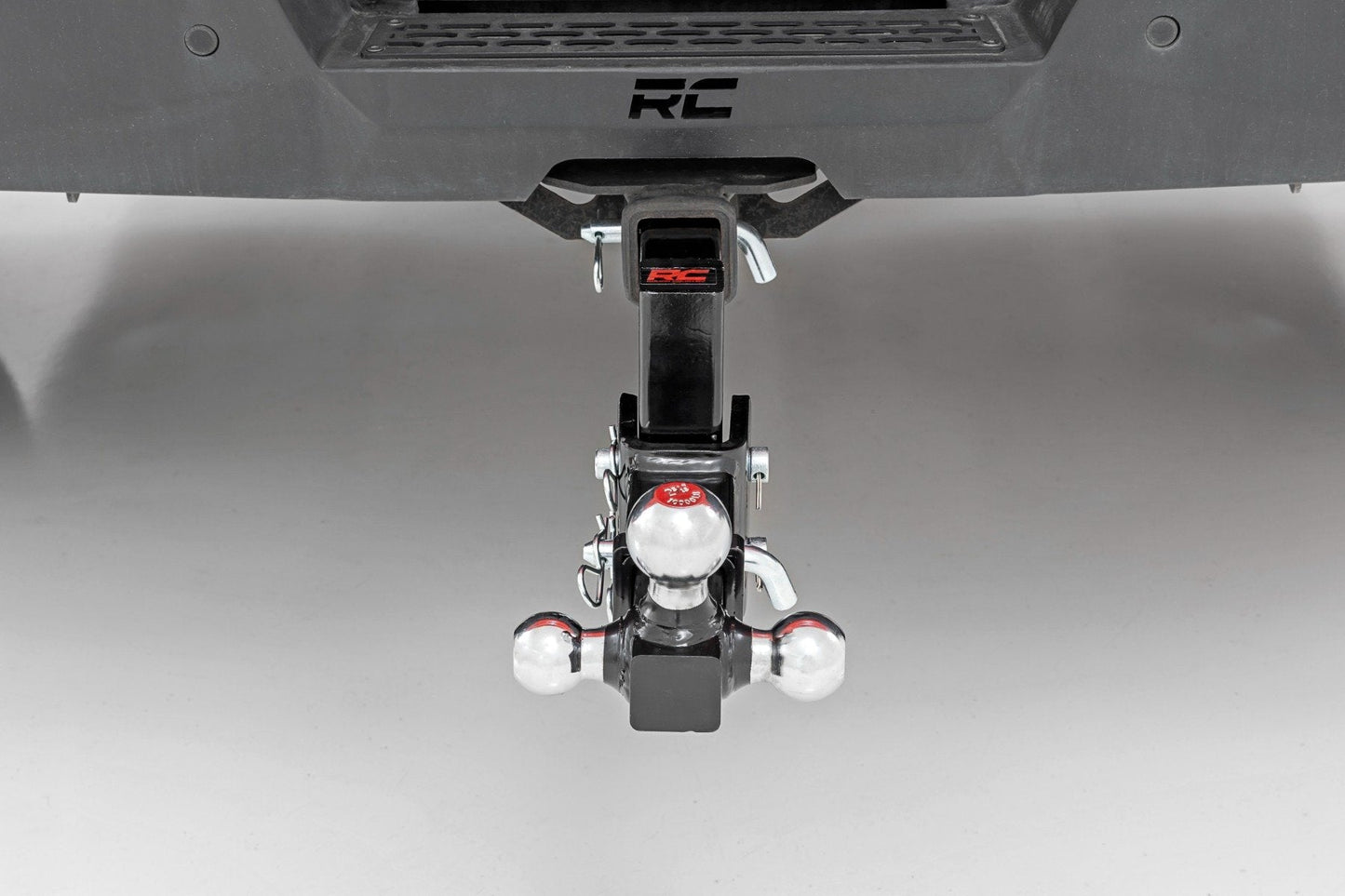 Rough Country 99100 Adjustable Trailer Hitch | 6 Inch Drop | Multi-Ball Mount | Fits 2 Inch Receiver