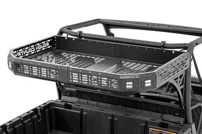 Rough Country 93057 Cargo Rack | Dual 2" Black LED Pairs | Flush Mount | Polaris Ranger XP 1000