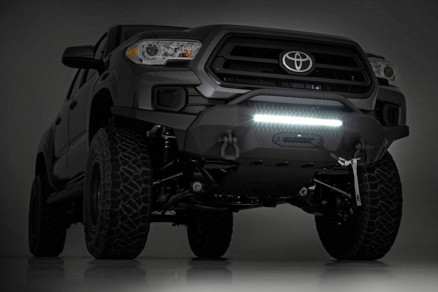 Rough Country 10719 Front Bumper |High Clearance | Hybrid | 20" Blk LED | Toyota Tacoma (16-23)