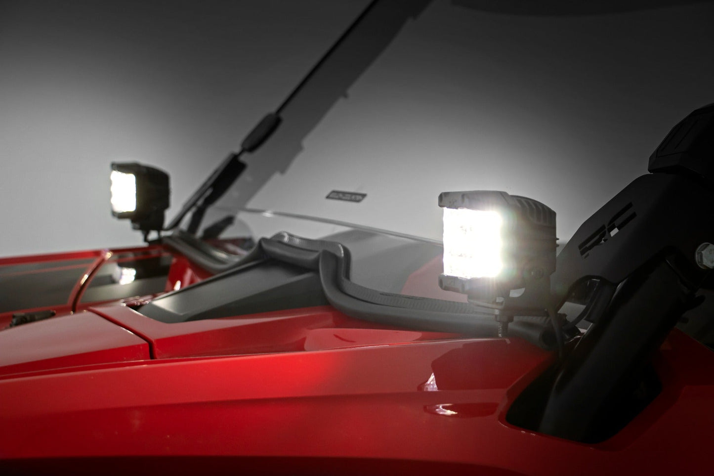 Rough Country 92035 LED Light Kit | Cage Mount | 2" Chrome Pair | Wide Angle | Honda Talon 1000