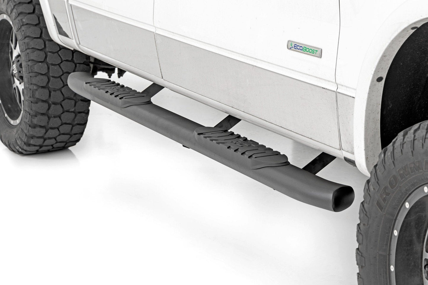 Rough Country 21007 Oval Nerf Step | Crew Cab | Black | Ford F-150 2WD/4WD (2009-2014)