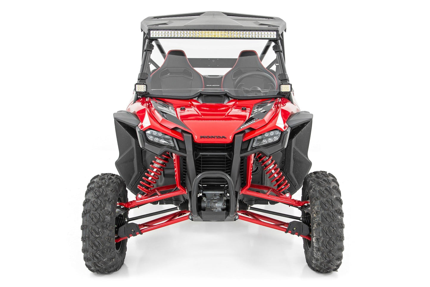 Rough Country 92037 LED Light Kit | Front Mount | 40" Black Dual Row | White DRL | Honda Talon 1000