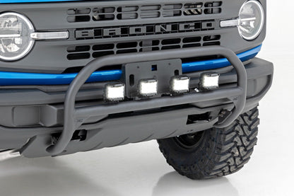 Rough Country 51046 Nudge Bar | 20 Inch Black Single Row LED | Ford Bronco 4WD (2021-2025)