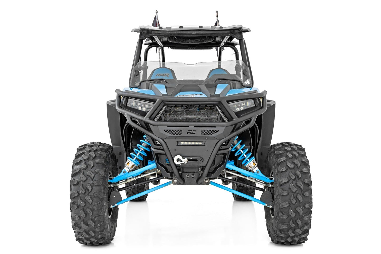Rough Country 93131 Tubular Bumper | Front | Black Series LED | 6" Light | Slim Line | Polaris RZR XP 1000